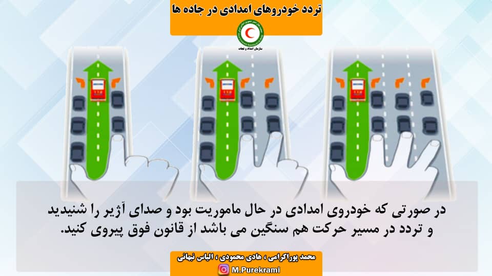 چطور در جاده‌ها به تردد خودروهای امدادی کمک کنیم؟/ اینفوگرافیک